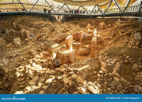 Gobeklitepe In Sanliurfa Turkey The Ancient Site Of Gobekli Tepe Is