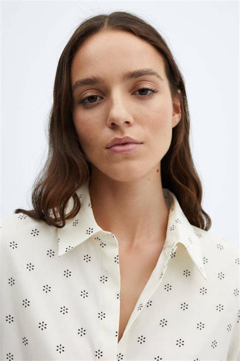 Mango Blouse Met All Over Print Ecru Wehkamp