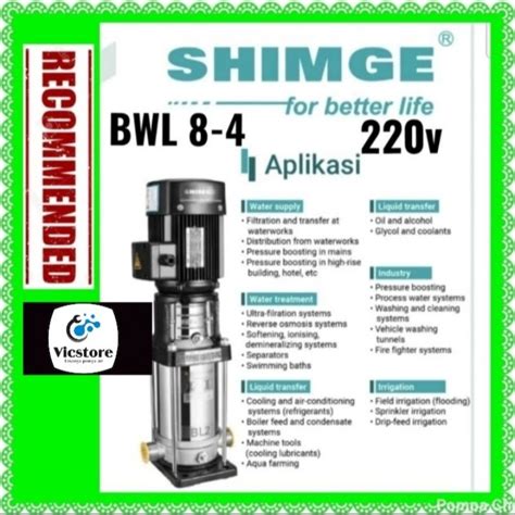 Jual Pompa Air Vertical Shimge Bl Hp W V Multistage Pump