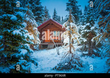 Winter Im Wald Schnee H Tte Stockfoto Bild Alamy