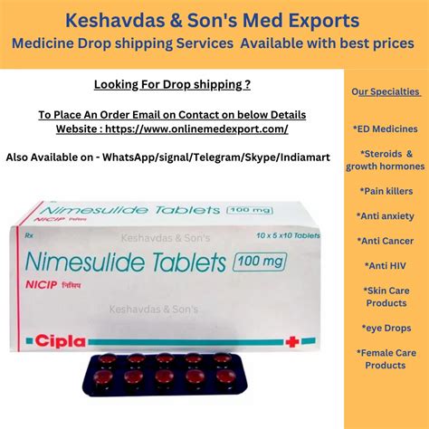 Nimesulide Mg Tablets At Rs Box Nimesulide Tablet In Nagpur