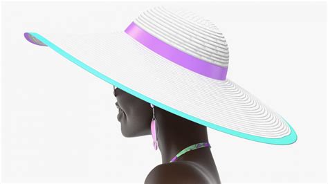 Dark Skinned Bikini Woman Standing Pose 3D Model 3D Molier International