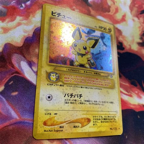 Mavin Pichu Holo No 172 Neo Genesis Pokemon Card Japanese 2000 LP