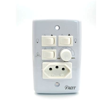 Controle Ventilador De Teto Tomada Bivolt 2 Lampada Faz A Boa