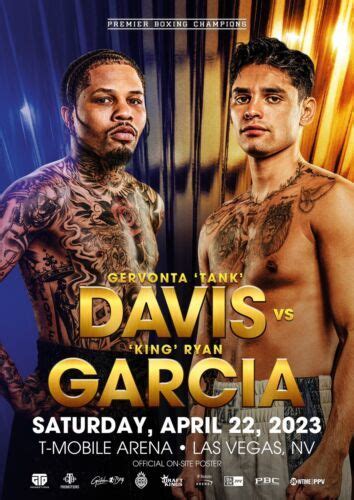 Gervonta Davis Vs Ryan Garcia 2023 Official On Site Poster19x27