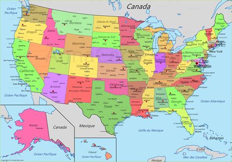 Carte Des États-Unis | Carte Des USA - AnnaCarte.com