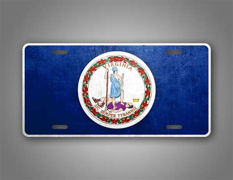 Virginia State Flag License Plate VA Official Flag Symbol Auto | Etsy