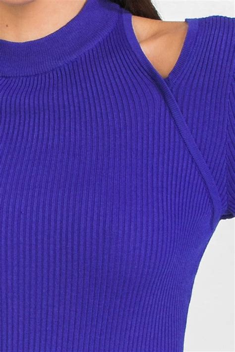 Ribbed Mock Neck Sweater Royal Southern Fashion Boutique Bliss