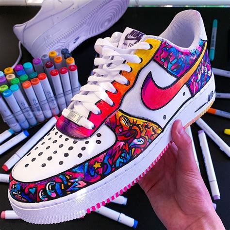 This limited / hype custom Nike Air Force One shoe is handmade and hand ...