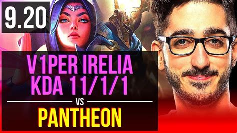 V Per Irelia Vs Pantheon Top Kda Early Solo Kills