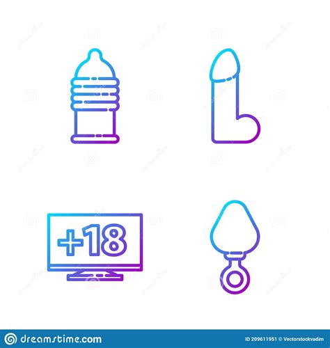 Set Line Anal Plug Monitor With 18 Plus Content Condom Safe Sex And