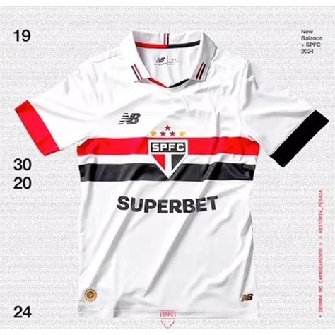 Camisa De Time São Paulo Branco Tradicional Spfc Branca Escudo