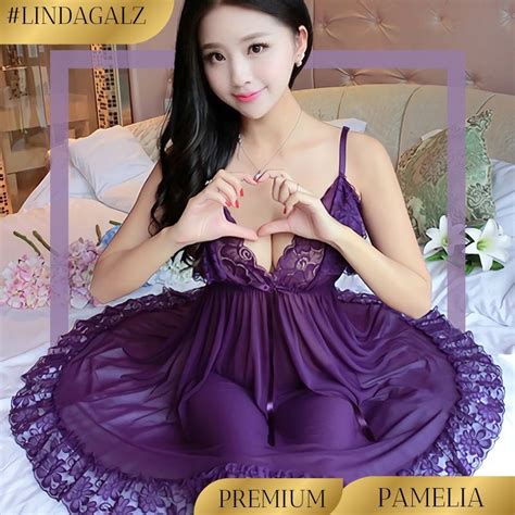 Jual LindaGalz PAMELIA Sexy Lingerie Big Size Jumbo Baju Tidur Sexy A Baju Dinas Malam