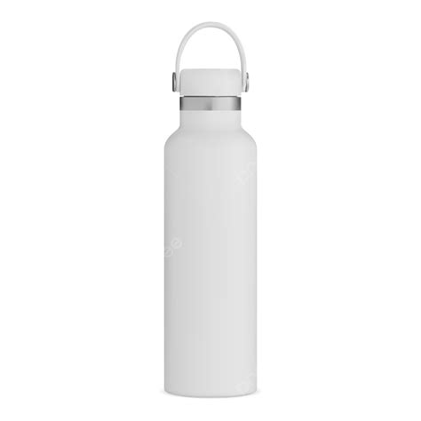 Thermo Bottle Flask Water Mockup Glossy Promotion Aluminum Png And