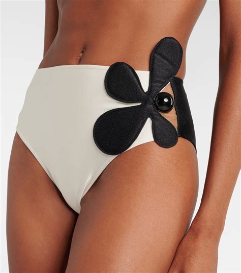Floral appliqué bikini in white Adriana Degreas Mytheresa