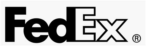 Fedex Logo Black And White, HD Png Download - kindpng