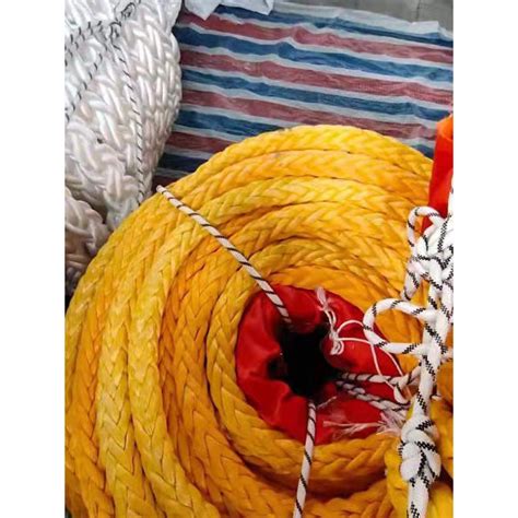 White 8 Strand Polypropylene And Polyester Mixed Ship Mooring Rope