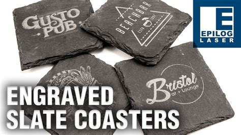 Laser Engraving Slate Coasters Youtube