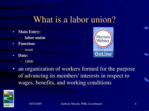 PPT - LABOR UNIONS PowerPoint Presentation - ID:166255