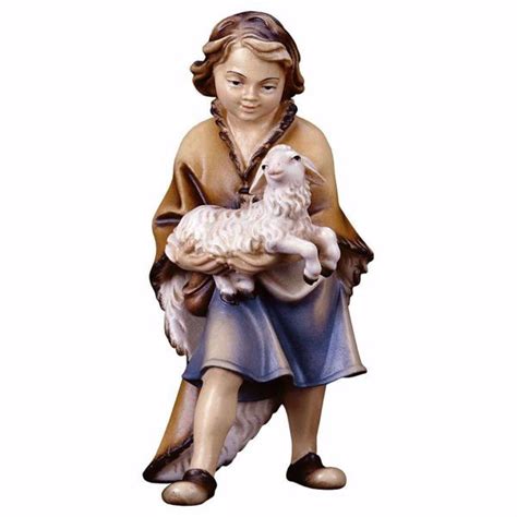 Boy With Lamb Cm Inch Hand Painted Ulrich Nativity Scene Val