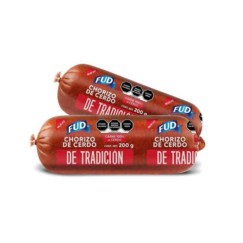 Chorizo de cerdo FUD de tradición 200 g Walmart