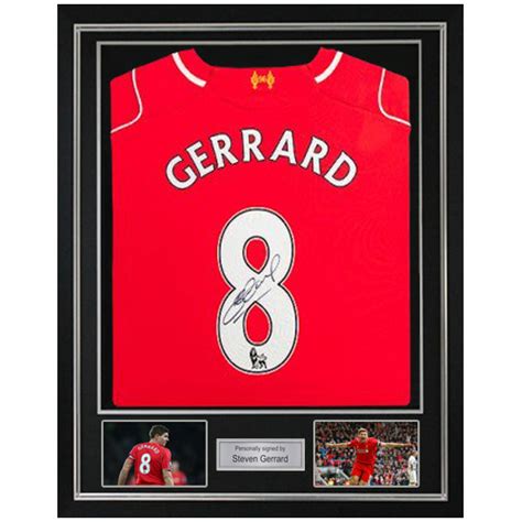 Steven Gerrard Framed Signed Liverpool FC Shirt Autograph It Now