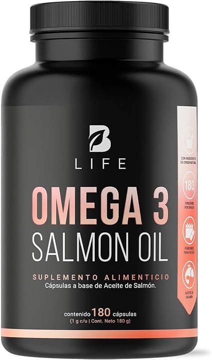 Omega 3 Aceite Puro de Salmón de 180 Cápsulas con 1000 mg por porción