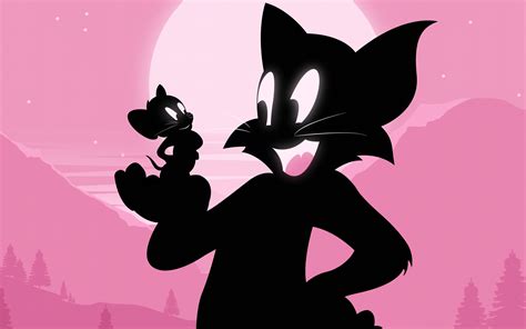 Tom Jerry Wallpaper K Silhouette Tom Cat Jerry Mouse