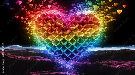Heart Pride Rainbow Lgbt Flag Gay Month Love Graphic Icon Heart Pride Rainbow LGBTQ Happy