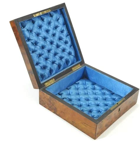 BOITE COFFRET A BIJOUX MARQUETERIE BOULLE SATIN NAPOLEON III FIN 19 Eme