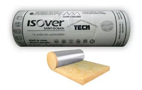 Rollo Lana De Vidrio Isover Tech Plata 20m2 C Foil Aluminio