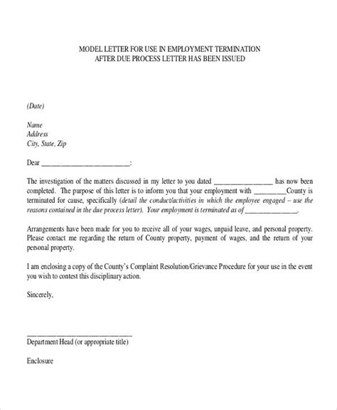 Termination Letter Template 14 Free Word Excel And Pdf Lettering Letter Example Words