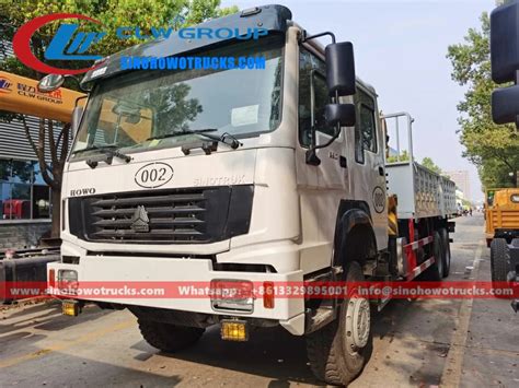 Wd Sinotruk Howo Double Cabin All Drive Telescopic Boom Truck Nigeria