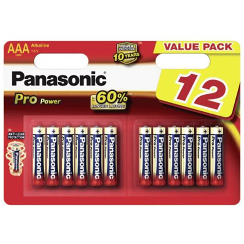 AAA Batterien PANASONIC Pro Power LR03 Micro 12er Batterien Welt De