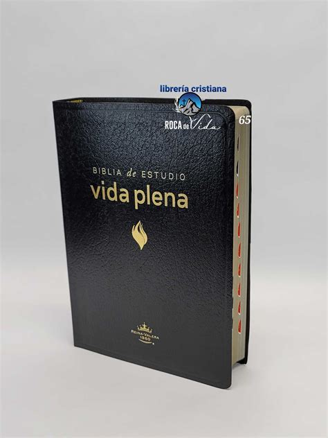 BIBLIA DE ESTUDIO VIDA PLENA REINA VALERA 1960 imitación piel NEGRO con