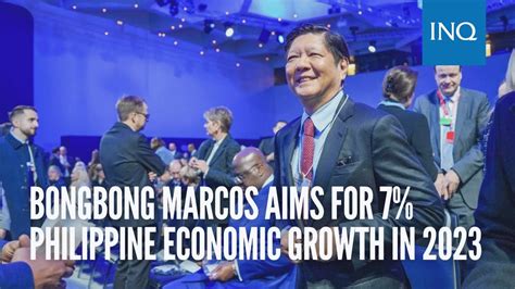 Bongbong Marcos Aims For 7 Philippine Economic Growth In 2023 Youtube