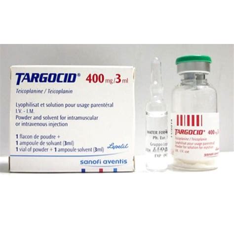 Targocid 400 Mg Teicoplanin Powder For Solution For Injection