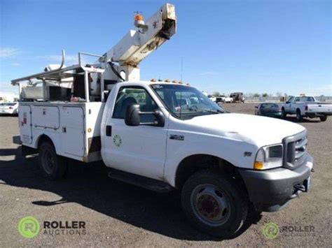 2003 FORD F450 XL SUPER DUTY BUCKET TRUCK 6 8L V10 Automatic Dually