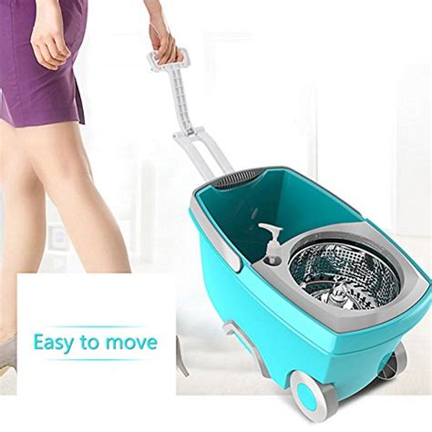 LEMNUY Spin Mop Bucket System Deluxe Easy Wring 360 Spinning Mop