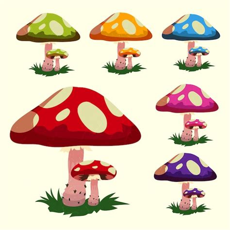 Premium Vector Mushrooms Vector