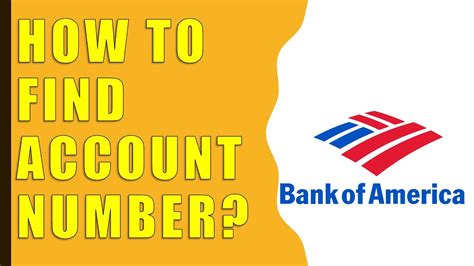 How To Find Bank Of America Account Number Online Youtube