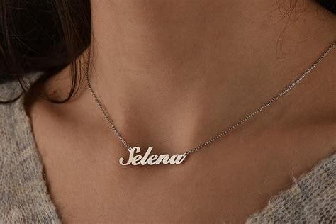 Collar Con Nombre Delicado Plata Esterlina Collar Con Nombre