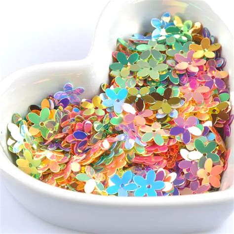 23g About 800pcs Mixed Flower Spangle Sequins Paillette Sewing For Diy