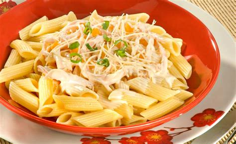 Receita Penne Frango Desfiado