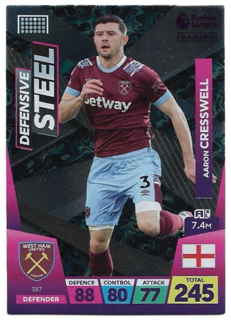 PANINI ADRENALYN Defensive Steel AARON CRESSWELL 2023 Panini