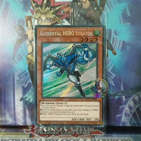 Elemental HERO Stratos BLC1 EN003 Secret Rare Thẻ bài Yugioh