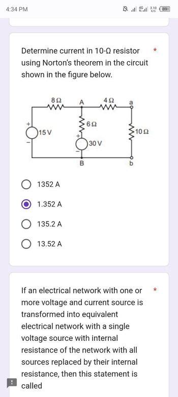 Answered Determine Current In 10 Q Resistor Using Norton S Theorem In