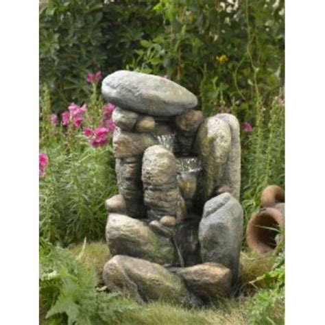 Jeco Fcl River Rock Outdoor Indoor Water Fountain With Led Light