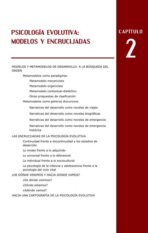 Pdf Psicolog A Evolutiva Modelos Y Encrucijadas Dokumen Tips