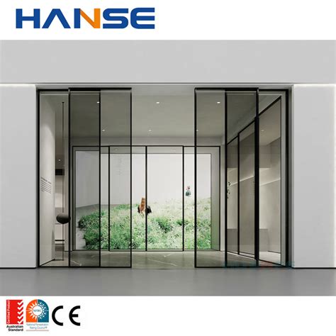 Hurricane Proof Impact 4 Tracks Large Glass Aluminum Sliding Doors